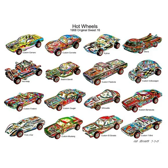 Poster Sweet 16 Hot Wheels Art Hot Wheels Sweet 16 Redline